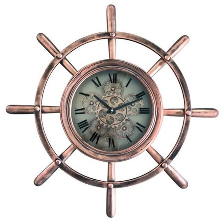 YOSEMITE HOME DECOR Yosemite Home Decor 5120011 Ships Wheel Wall Clock 5120011